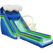 inflatable dry slide